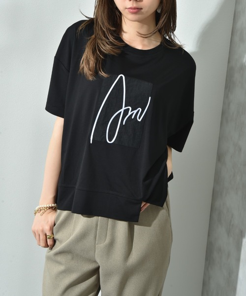 INTERPLANET(インタープラネット)の「アートロゴTシャツ(Tシャツ/カットソー・レディース・オフホワイト/ブラック・FREE)」の22枚目の写真