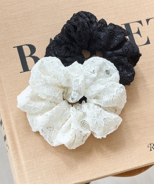 Phoebe（フィービィー）の「ガーリッシュレースシュシュ（シュシュ・レディース・ホワイト/ブラック・FREE）」の12枚目の写真