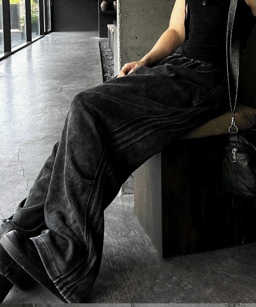 ぱんだ PT24004 “ dokan wide slacks “ gray gakuranシリーズに新たに