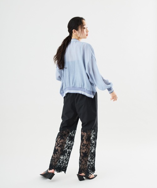Muscat(マスカット)の「フラワーレースロングパンツ(その他パンツ・レディース・ホワイト/ブラック・F)」の5枚目の写真