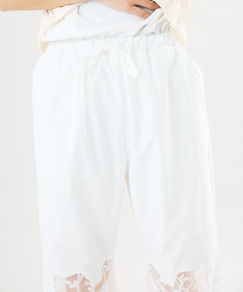 Muscat(マスカット)の「フラワーレースロングパンツ(その他パンツ・レディース・ホワイト/ブラック・F)」の19枚目の写真