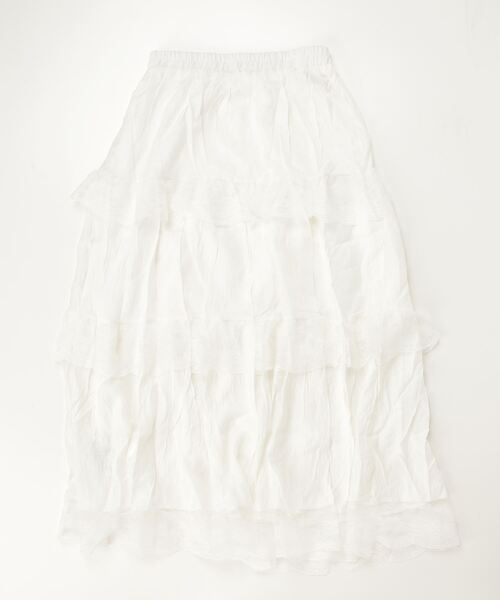 .KOM（ドットコム）の「A'GEM/9 × .kom 『.KOMZ/ドットケーオーエムゼット』 /ティアードチュールフリルスカート（スカート・レディース・ホワイト・FREE）」の8枚目の写真