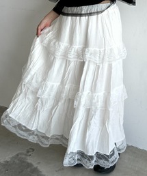 .KOM | A'GEM/9 × .kom 『.KOMZ/ドットケーオーエムゼット』 /ティアードチュールフリルスカート(スカート)