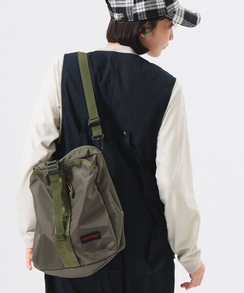 BRIEFING ショルダーバッグ オリーブ 別注】BRIEFING / ミリタリー キット バッグ（ショルダーバッグ
