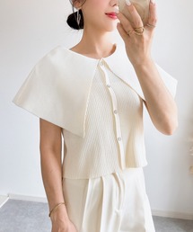 maison de Dolce. ケープ風トップス ホワイト M.deux（エムドゥ）の「ケープ風トップス（Tシャツ/カットソー