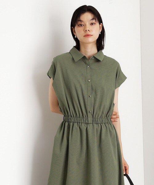 THE SHOP TK （ザ ショップ ティーケー ）の「サッカーワンピース【洗濯機OK/UVカット】（ワンピース・レディース・チャコール/ネイビー/カーキ・13/12）」の10枚目の写真