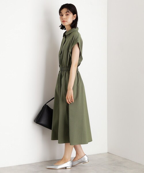 THE SHOP TK （ザ ショップ ティーケー ）の「サッカーワンピース【洗濯機OK/UVカット】（ワンピース・レディース・チャコール/ネイビー/カーキ・13/12）」の11枚目の写真