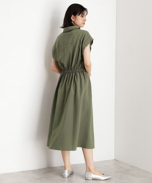 THE SHOP TK （ザ ショップ ティーケー ）の「サッカーワンピース【洗濯機OK/UVカット】（ワンピース・レディース・チャコール/ネイビー/カーキ・13/12）」の12枚目の写真