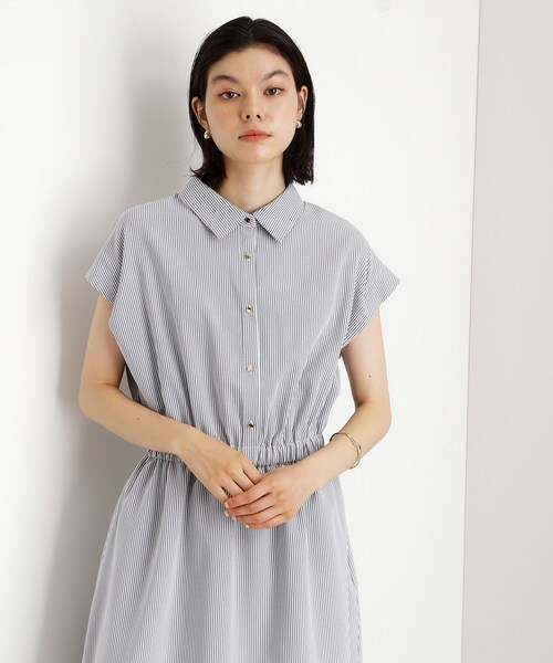 THE SHOP TK （ザ ショップ ティーケー ）の「サッカーワンピース【洗濯機OK/UVカット】（ワンピース・レディース・チャコール/ネイビー/カーキ・13/12）」の18枚目の写真