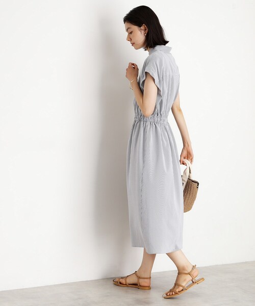 THE SHOP TK （ザ ショップ ティーケー ）の「サッカーワンピース【洗濯機OK/UVカット】（ワンピース・レディース・チャコール/ネイビー/カーキ・13/12）」の19枚目の写真