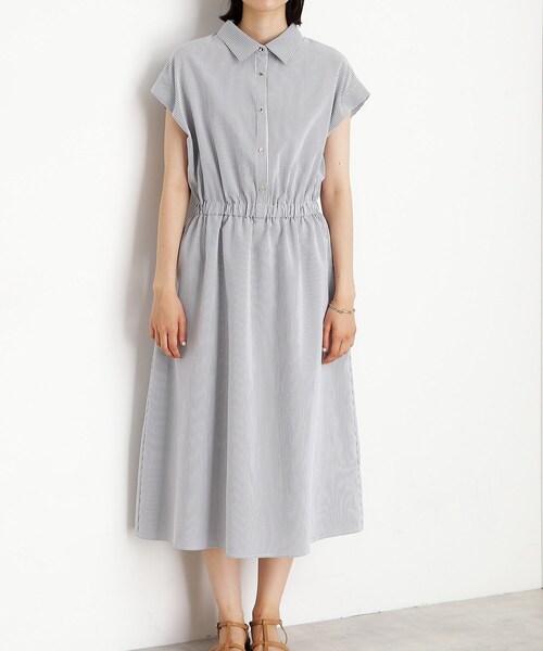 THE SHOP TK （ザ ショップ ティーケー ）の「サッカーワンピース【洗濯機OK/UVカット】（ワンピース・レディース・チャコール/ネイビー/カーキ・13/12）」の22枚目の写真