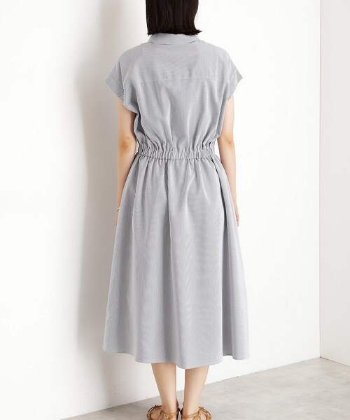 THE SHOP TK （ザ ショップ ティーケー ）の「サッカーワンピース【洗濯機OK/UVカット】（ワンピース・レディース・チャコール/ネイビー/カーキ・13/12）」の5枚目の写真