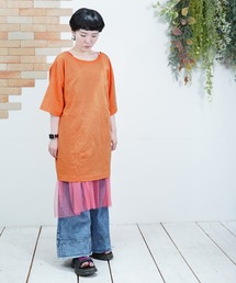 バックスリットビッグTシャツ/おとな