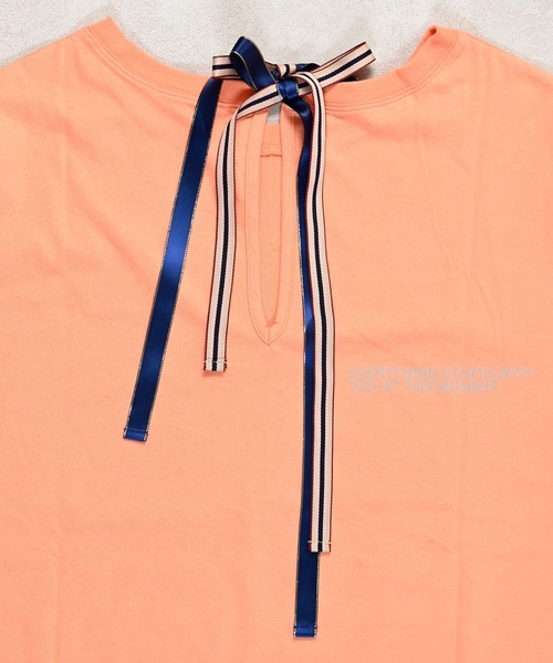 MARKEY'S（マーキーズ）の「バックスリットビッグＴシャツ/おとな（Tシャツ/カットソー・レディース・オレンジ/オフホワイト/ブラック・160cm）」の15枚目の写真