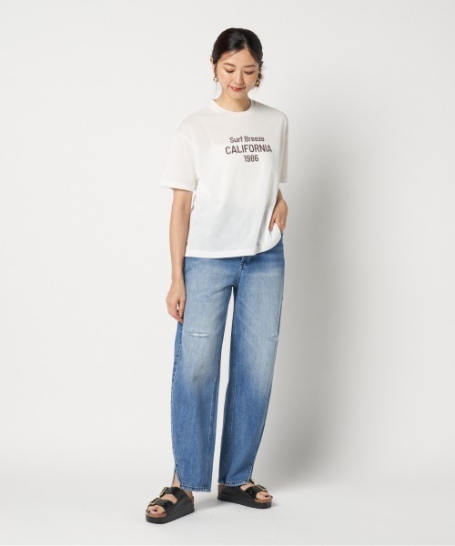 HELIOPOLE(エリオポール)の「CALIFORNIA LOGO TEE(Tシャツ/カットソー・レディース・ホワイト/イエロー/ネイビー・38)」の4枚目の写真