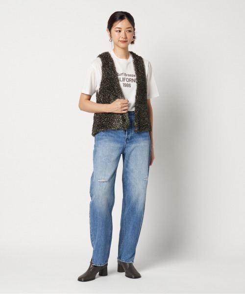HELIOPOLE(エリオポール)の「CALIFORNIA LOGO TEE(Tシャツ/カットソー・レディース・ホワイト/イエロー/ネイビー・38)」の6枚目の写真