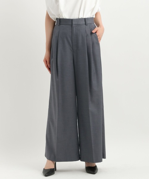 Andemiu（アンデミュウ）の「タックワイドパンツ579804（スラックス・レディース・アイボリー/ブラック/チャコールグレー・SMALL/MEDIUM）」の19枚目の写真