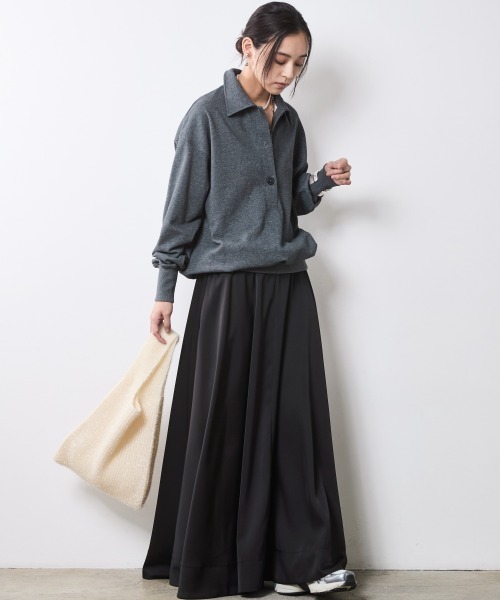 CHIC STYLE（シックスタイル）の「スウェットシャツ＜大きいサイズ有＞シックスタイル（シャツ/ブラウス・レディース・ブラウン/杢グレー/ネイビー・5L/4L/3L/LL/L/M）」の11枚目の写真