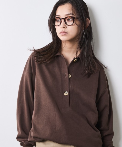 CHIC STYLE（シックスタイル）の「スウェットシャツ＜大きいサイズ有＞シックスタイル（シャツ/ブラウス・レディース・ブラウン/杢グレー/ネイビー・5L/4L/3L/LL/L/M）」の21枚目の写真