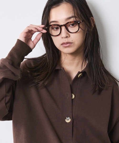 CHIC STYLE（シックスタイル）の「スウェットシャツ＜大きいサイズ有＞シックスタイル（シャツ/ブラウス・レディース・ブラウン/杢グレー/ネイビー・5L/4L/3L/LL/L/M）」の22枚目の写真