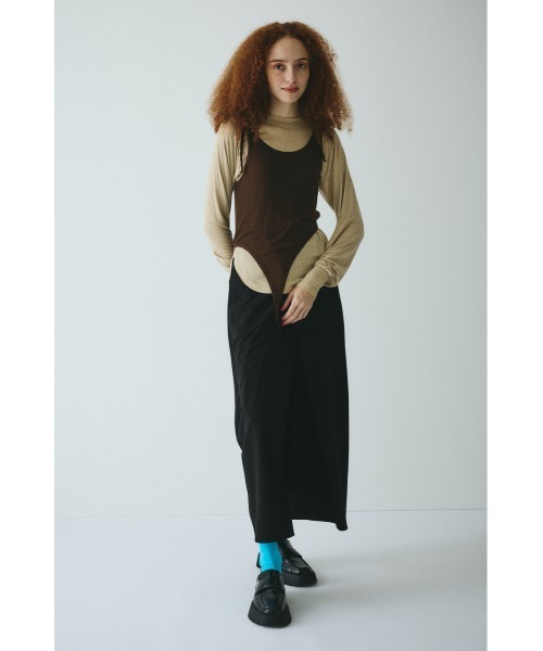 HeRIN.CYE(ヘリンドットサイ)の「Sheer layreard cut tops シアーレイヤードカットトップス(Tシャツ/カットソー・レディース・ピンク/ブラック/ベージュ・FREE)」の10枚目の写真