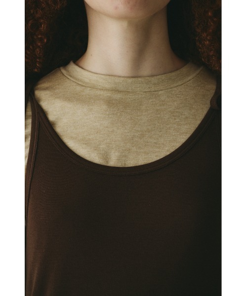 HeRIN.CYE(ヘリンドットサイ)の「Sheer layreard cut tops シアーレイヤードカットトップス(Tシャツ/カットソー・レディース・ピンク/ブラック/ベージュ・FREE)」の13枚目の写真