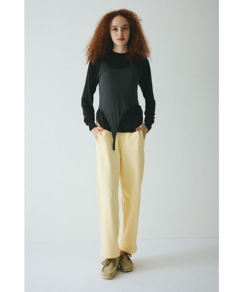 HeRIN.CYE(ヘリンドットサイ)の「Sheer layreard cut tops シアーレイヤードカットトップス(Tシャツ/カットソー・レディース・ピンク/ブラック/ベージュ・FREE)」の9枚目の写真