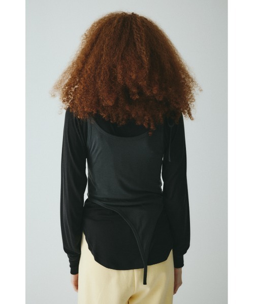 HeRIN.CYE(ヘリンドットサイ)の「Sheer layreard cut tops シアーレイヤードカットトップス(Tシャツ/カットソー・レディース・ピンク/ブラック/ベージュ・FREE)」の5枚目の写真