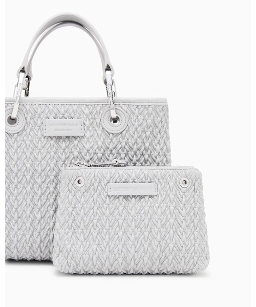 EMPORIO ARMANI（エンポリオアルマーニ）の「【エンポリオ アルマーニ】MyEA ショッパー キルティング仕上げ スモール（トートバッグ・レディース・ブラック/ライトグレー・FREE）」の6枚目の写真