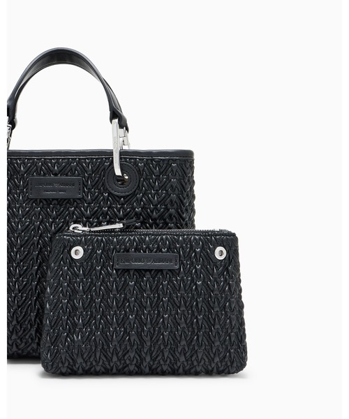 EMPORIO ARMANI（エンポリオアルマーニ）の「【エンポリオ アルマーニ】MyEA ショッパー キルティング仕上げ スモール（トートバッグ・レディース・ブラック/ライトグレー・FREE）」の11枚目の写真