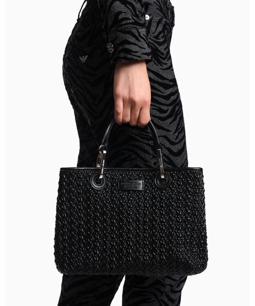EMPORIO ARMANI（エンポリオアルマーニ）の「【エンポリオ アルマーニ】MyEA ショッパー キルティング仕上げ スモール（トートバッグ・レディース・ブラック/ライトグレー・FREE）」の13枚目の写真