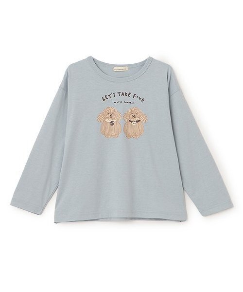 Lycee mine（リセマイン）の「【ソフトコットン】選べる4柄8色展開アソートプリントAラインTシャツ（Tシャツ/カットソー・キッズ・クリーム/オフホワイト/ブルーグレー/ブラック/ライトピンク/ベビーピンク/ラベンダー/ネイビー・100cm/110cm/150cm/140cm/130cm/120cm）」の13枚目の写真