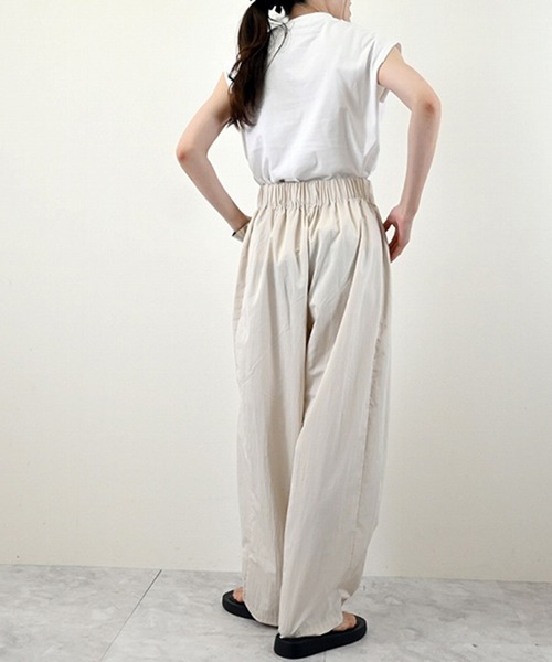 STYLEBLOCK（スタイルブロック）の「タフタウエストドローコードコクーンパンツ（その他パンツ・レディース・ホワイト系その他/ブラック/チャコールグレー・M）」の7枚目の写真