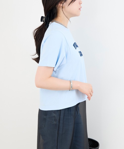 SPORTY&RICH(スポーティアンドリッチ)の「【SPORTY & RICH】"WELLNESS CLUB"ロゴプリントTシャツ(Tシャツ/カットソー・レディース・サックスブルー・S)」の19枚目の写真