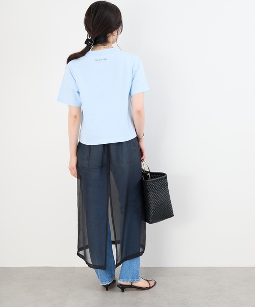 SPORTY&RICH(スポーティアンドリッチ)の「【SPORTY & RICH】"WELLNESS CLUB"ロゴプリントTシャツ(Tシャツ/カットソー・レディース・サックスブルー・S)」の9枚目の写真