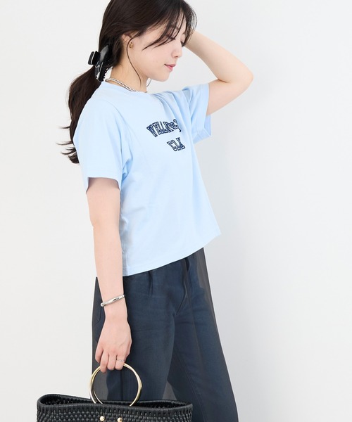 SPORTY&RICH(スポーティアンドリッチ)の「【SPORTY & RICH】"WELLNESS CLUB"ロゴプリントTシャツ(Tシャツ/カットソー・レディース・サックスブルー・S)」の10枚目の写真