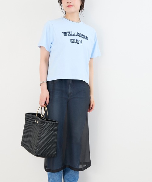 SPORTY&RICH(スポーティアンドリッチ)の「【SPORTY & RICH】"WELLNESS CLUB"ロゴプリントTシャツ(Tシャツ/カットソー・レディース・サックスブルー・S)」の12枚目の写真