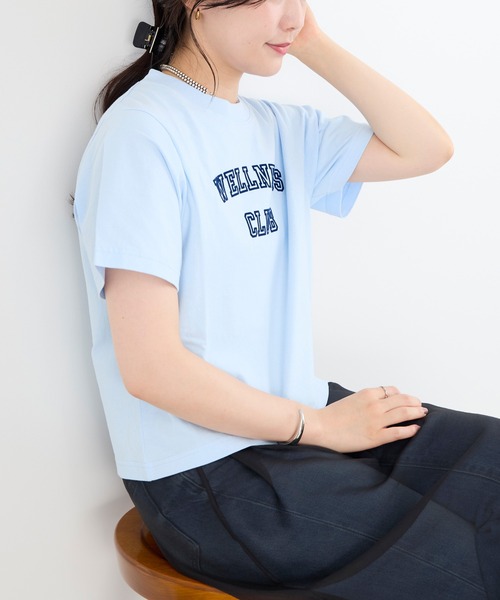SPORTY&RICH(スポーティアンドリッチ)の「【SPORTY & RICH】"WELLNESS CLUB"ロゴプリントTシャツ(Tシャツ/カットソー・レディース・サックスブルー・S)」の13枚目の写真