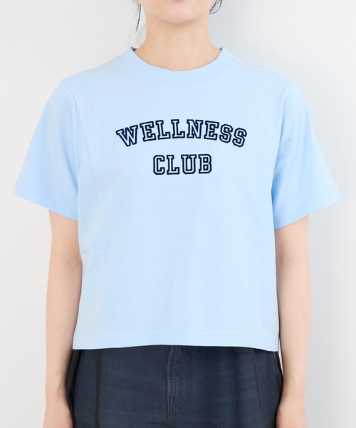 SPORTY&RICH(スポーティアンドリッチ)の「【SPORTY & RICH】"WELLNESS CLUB"ロゴプリントTシャツ(Tシャツ/カットソー・レディース・サックスブルー・S)」の3枚目の写真