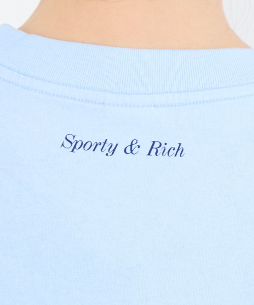 SPORTY&RICH(スポーティアンドリッチ)の「【SPORTY & RICH】"WELLNESS CLUB"ロゴプリントTシャツ(Tシャツ/カットソー・レディース・サックスブルー・S)」の6枚目の写真