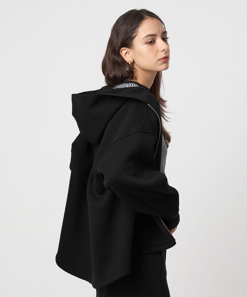 ダンボールフーディーパーカー　ブラック ダンボール ジップ フーディ（パーカー）｜green label relaxing