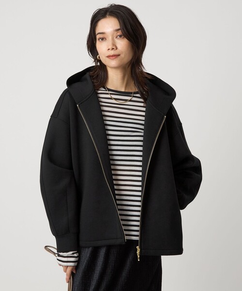 green label relaxing（グリーンレーベルリラクシング）の「ダンボール ジップ フーディ（パーカー・レディース・ブラック/ナチュラル/モカ/グレー・FREE）」の17枚目の写真