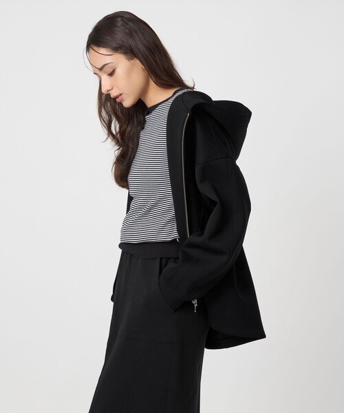 green label relaxing（グリーンレーベルリラクシング）の「ダンボール ジップ フーディ（パーカー・レディース・ブラック/ナチュラル/モカ/グレー・FREE）」の21枚目の写真