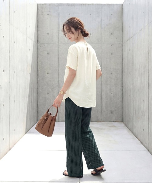 STYLE DELI(スタイルデリ)の「【LUXE】everyday半袖ブラウス(シャツ/ブラウス・レディース・アイボリー/ブラック・FREE)」の18枚目の写真
