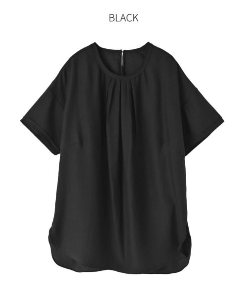 STYLE DELI(スタイルデリ)の「【LUXE】everyday半袖ブラウス(シャツ/ブラウス・レディース・アイボリー/ブラック・FREE)」の13枚目の写真