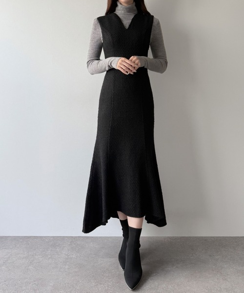 セール】ツイードレースアップマーメイドジャンスカ（ジャンパー