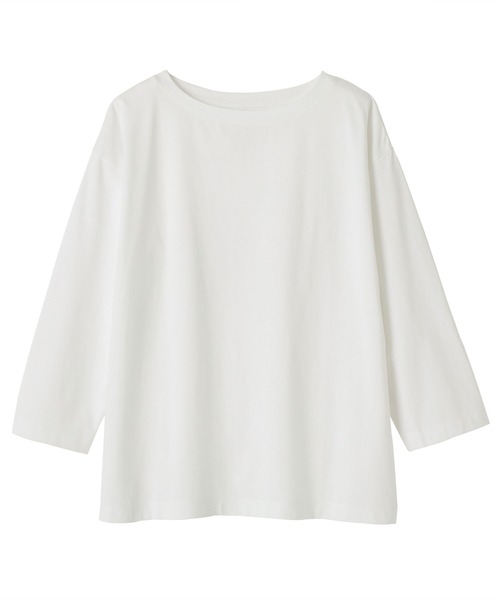 無印良品(ムジルシリョウヒン)の「婦人 天竺編みボートネック七分袖Tシャツ(Tシャツ/カットソー・レディース・ブラック/ブラウン/ホワイト/ライトグレー/グリーン系/ラベンダー・S/M/XL/L)」の21枚目の写真