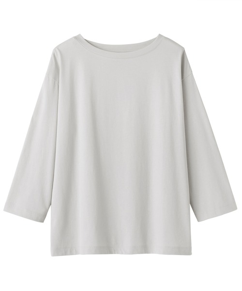 無印良品(ムジルシリョウヒン)の「婦人 天竺編みボートネック七分袖Tシャツ(Tシャツ/カットソー・レディース・ブラック/ブラウン/ホワイト/ライトグレー/グリーン系/ラベンダー・S/M/XL/L)」の11枚目の写真