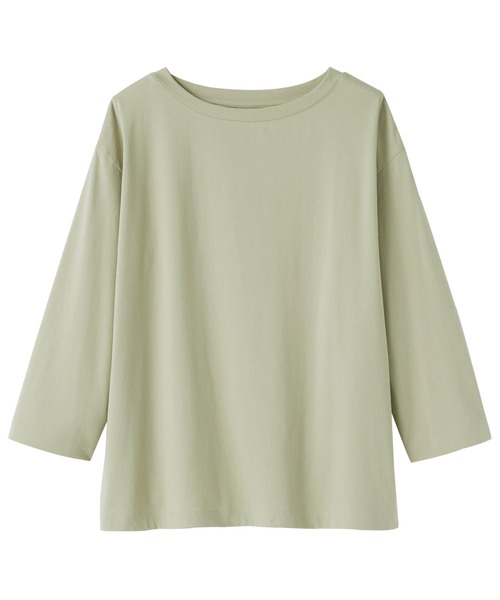 無印良品(ムジルシリョウヒン)の「婦人 天竺編みボートネック七分袖Tシャツ(Tシャツ/カットソー・レディース・ブラック/ブラウン/ホワイト/ライトグレー/グリーン系/ラベンダー・S/M/XL/L)」の20枚目の写真