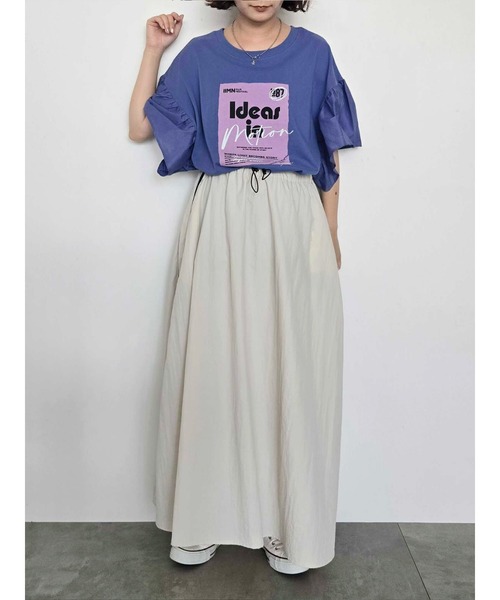 SM2（エスエムツー）の「[接触冷感]フレアスリーブチュニックTシャツ（チュニック・レディース・ブラック/ブルー/オフホワイト/レッド・F）」の16枚目の写真